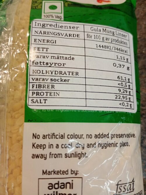 Fortune Moong Dal 500g - Image 2