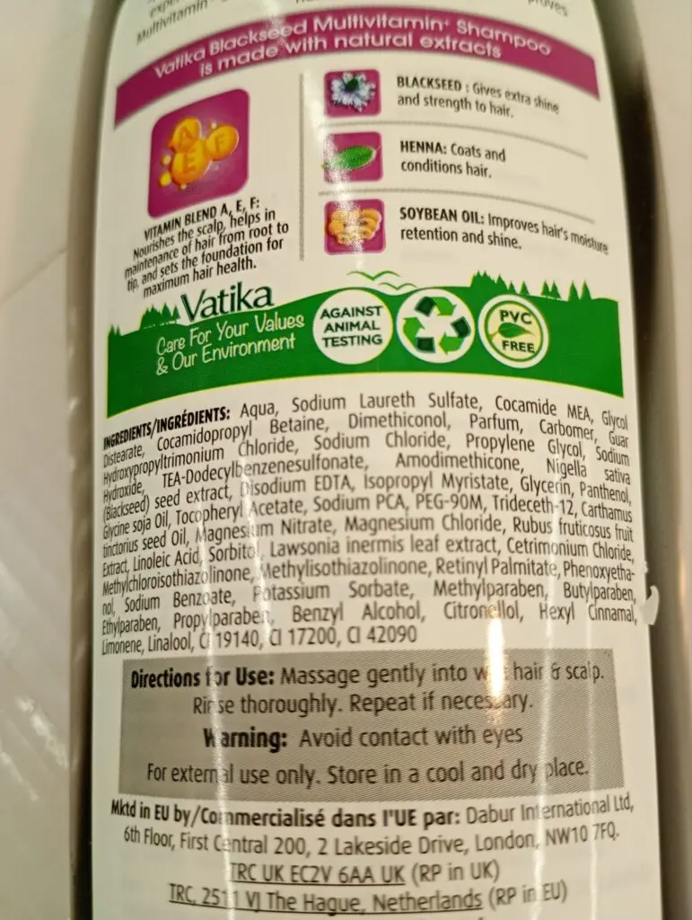 Vatika Black Seed Shampoo 400ml – Strength & Shine for Healthy Hair - Image 2