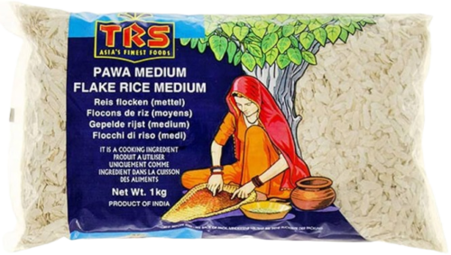 TRS Pawa Flake Rice Medium 1kg – Perfekt för Poha & Snacks