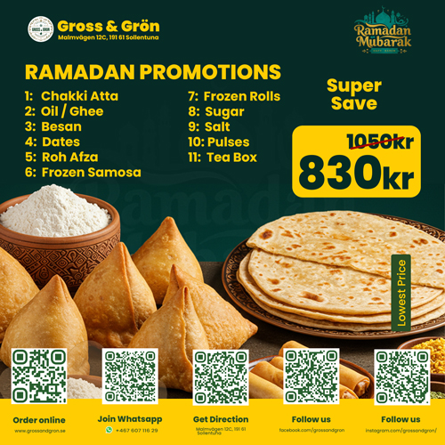 Ramadan Special Package – Groceries & Essentials | Gross & Grön, Stockholm